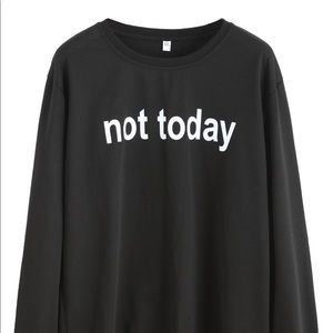 Slogan print casual shirt